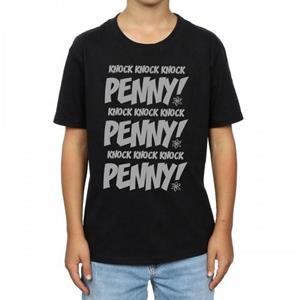 The Big Bang Theory Het Big Bang Theory jongens klop klop Penny katoenen T-shirt 5-6 Years wit