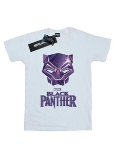 Marvel jongens Black Panther masker logo T-shirt 12-13 wit