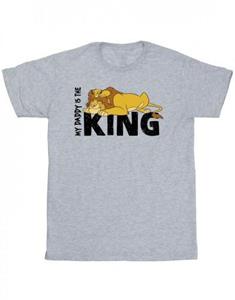 Disney jongens de Lion King papa is koning T-shirt 9-11 Years wit