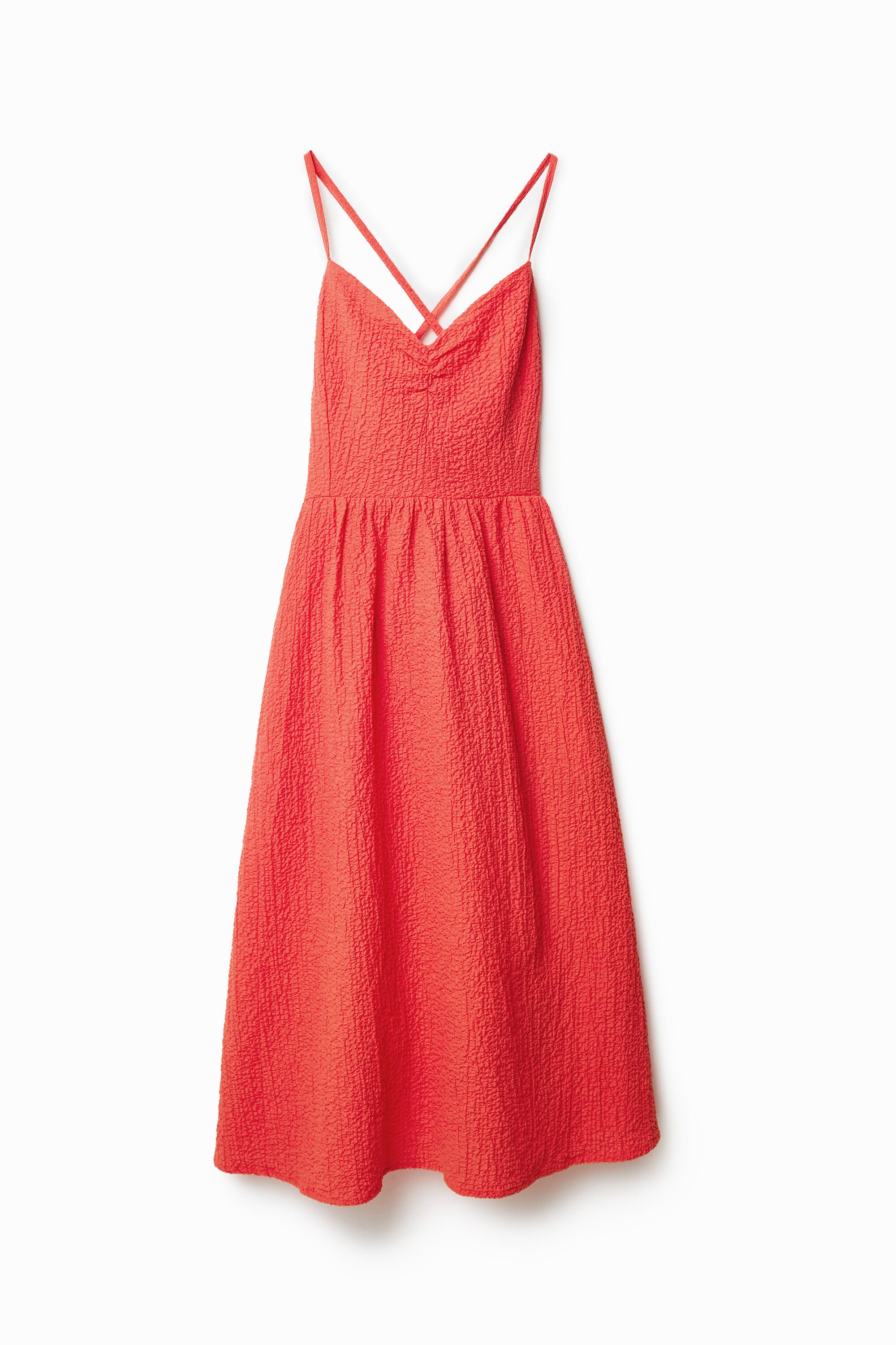 desigual Wijd uitlopende midi-jurk - ORANGE
