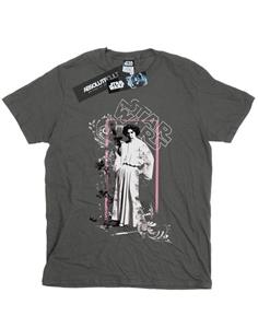 Star Wars meisjes prinses Leia Distressed katoenen T-shirt 12-13 houtskool