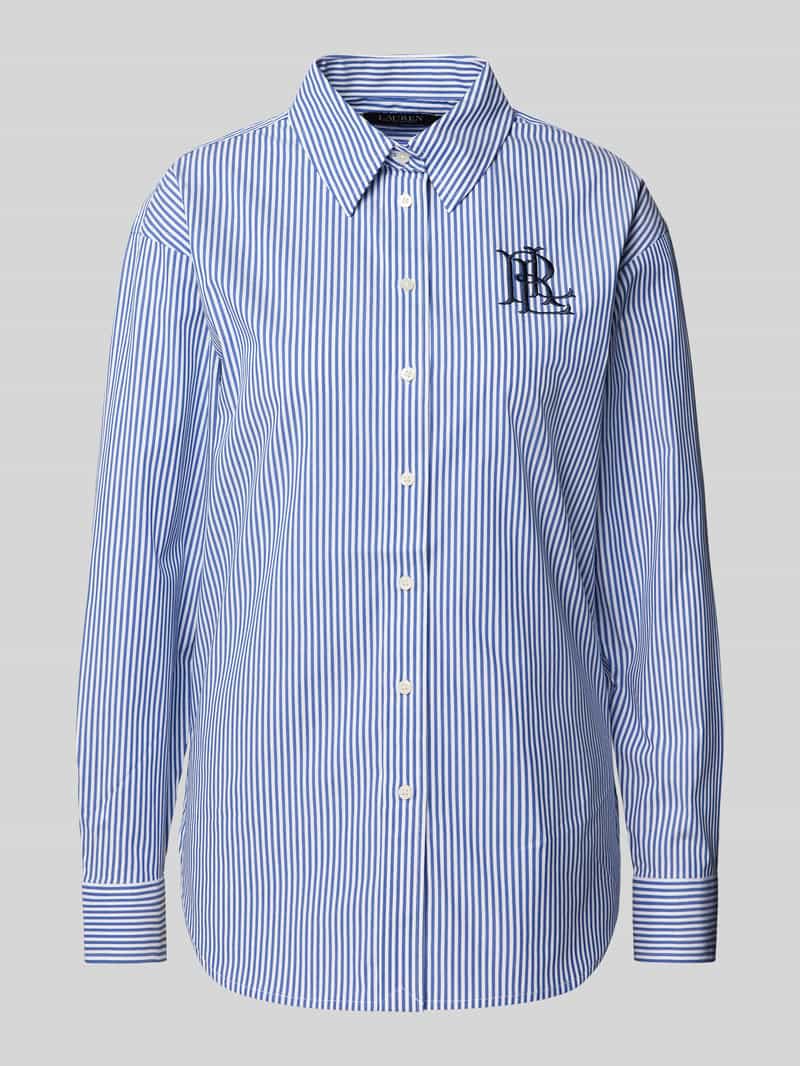 Lauren Ralph Lauren Regular fit overhemdblouse met logostitching, model 'KOTTA'