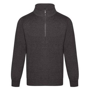 PRO RTX herensweatshirt met kwartrits L houtskool