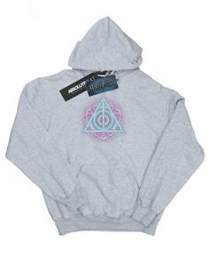 Harry Potter heren neon doodsrelieken hoodie S wit