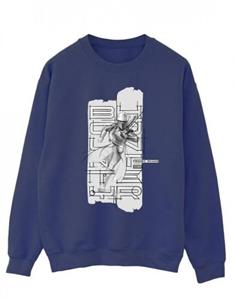 Star Wars Mens The Book Of Boba Fett Fennec Illustration Sweatshirt L wit
