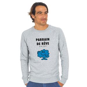 Monsieur Madame Herensweater - DREAM GODFATHER 2 XS heide grijze kleur