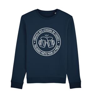 Enkr Heren sweatshirt - ELLEBOOG LIFTER VRIENDELIJK XS marineblauwe kleur