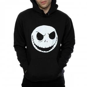 Nightmare Before Christmas Heren Jack Skellington Face katoenen hoodie L zwart