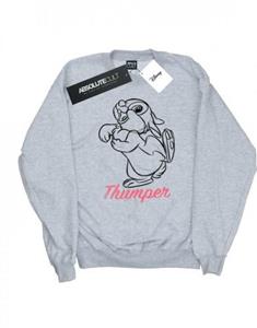 Disney meisjes Bambi Thumper lijntekening sweatshirt 12-13 grijs