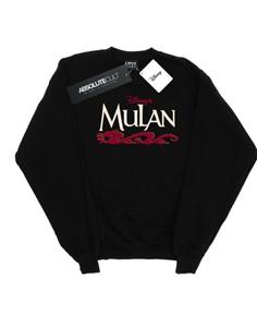 Disney Dames/Dames Mulan Script Sweatshirt L zwart