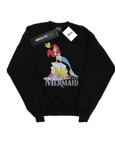 Disney meisjes de kleine zeemeermin Sea Friend Sweatshirt 12-13 zwart