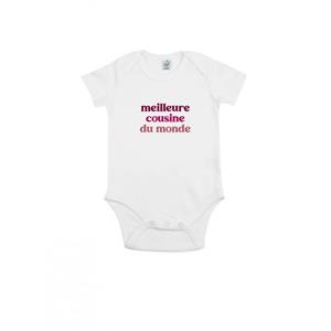 Ma Petite Tribu Romper - BESTE NEEF TER WERELD 3/6 mois wit