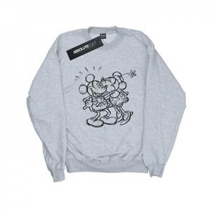 Disney Boys Mickey en Minnie Mouse Kiss Sketch Sweatshirt 12-13 grijs