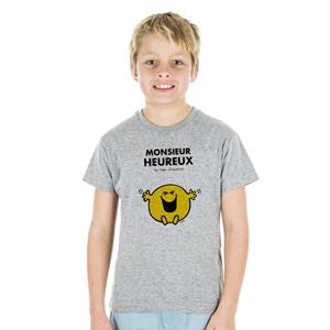 Monsieur Madame Kinder T-shirt Mijnheer HAPPY 2 ans heide grijze kleur