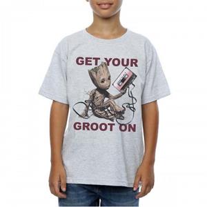 Guardians of the Galaxy Boys krijgen je Groot op Heather T-shirt 12-13 grijs