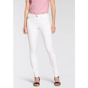 DELMAO Skinny jeans smalle pasvorm, smalle broekpasvorm, normale taille, enkel-lang (set, Met riem)
