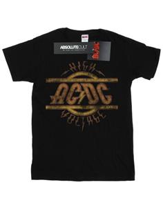 AC/DC katoenen T-shirt met hoogspanningslogo en hoogspanningslogo 12-13 zwart