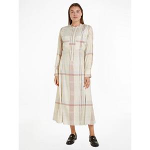 Tommy Hilfiger Blousejurk RWB CHECK FLUID MIDI DRESS (Global Serie TH VROUWEN)