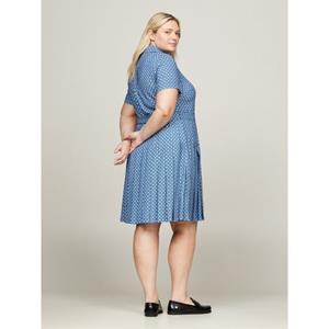 Tommy Hilfiger Curve Jurk met overhemdkraag CRV FOULARD PLEATED SHIRTDRESS