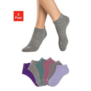 active by Lascana Sneakersokken met ingebreid merklogo (set, 6 paar)
