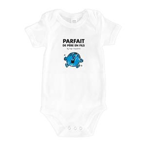 Monsieur Madame PERFECTE VADER OP ZOON bodysuit 3/6 mois wit