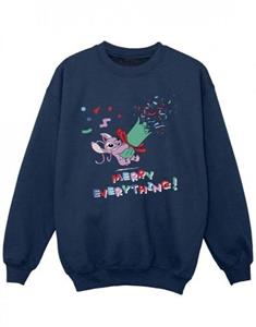 Disney meisjes Lilo en Stitch Angel Merry Everything sweatshirt 12-13 zwart