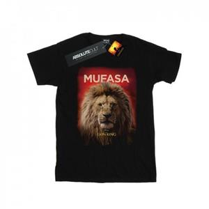 Disney Girls The Lion King film Mufasa poster katoenen T-shirt 12-13 zwart