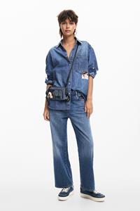 desigual Denim overhemd Mickey Mouse - BLUE