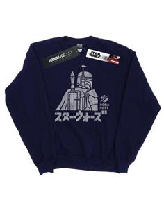 Star Wars jongens Kanji Boba Fett Sweatshirt 12-13 marineblauwe kleur