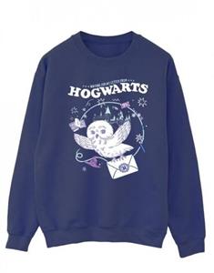 Harry Potter Mens Owl Letter From Hogwarts Sweatshirt L marineblauwe kleur
