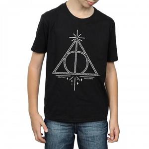 Harry Potter Boys Deathly Hallows Cotton T-Shirt 12-13 zwart