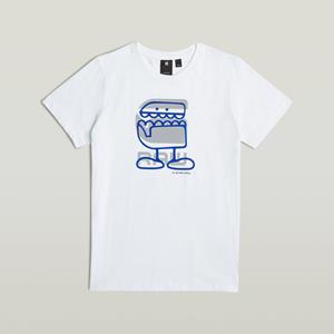 G-Star RAW Jongens T-Shirt Comic - Wit - jongens