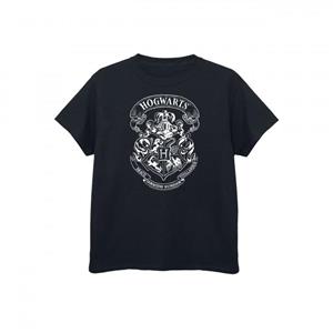 Harry Potter meisjes Zweinstein Crest katoenen T-shirt 12-13 zwart
