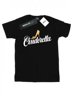 Disney meisjes Assepoester schoenlogo katoenen T-shirt 9-11 Years wit