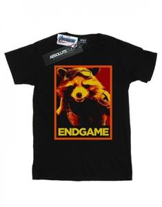 Marvel Boys Avengers Endgame Rocket Poster T-shirt 12-13 wit