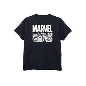 Marvel Boys Action Tile katoenen T-shirt 12-13 zwart