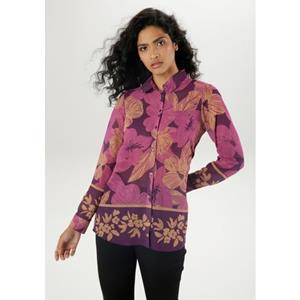 Aniston SELECTED Overhemdblouse met opgedrukte randen, transparant