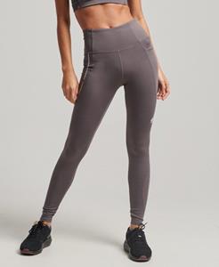 Superdry Sport Lange Strakke Active Mesh-legging Grijs