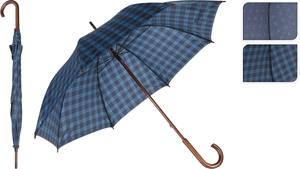 Merkloos Paraplu Geruit 104cm