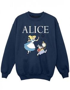 Disney Girls Alice In Wonderland Follow The Rabbit Sweatshirt 12-13 marineblauwe kleur