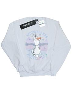 Disney Girls Frozen 2 Olaf Sneeuwvlokken en glimlacht sweatshirt 12-13 wit