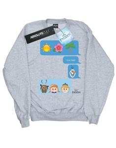 Disney Girls Frozen I Love Heat Sweatshirt 12-13 grijs