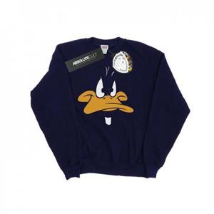 Looney Tunes jongens Daffy Duck Big Face Sweatshirt 12-13 zwart
