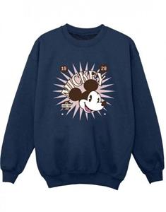 Disney Boys Mickey Mouse Vintage Leads Them All Sweatshirt 12-13 zwart