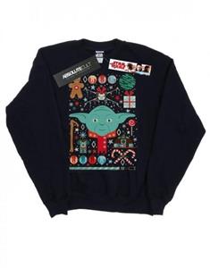 Star Wars jongens Yoda kerstsweater 12-13 zwart