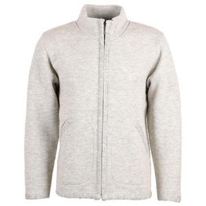 Albmerino - Jack Vilt met Opstaande Kraag - Wollen vest, wit/grijs