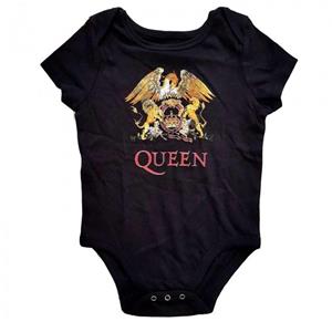 Queen Childrens/Kids Classic Crest Babygrow 12 Months zwart