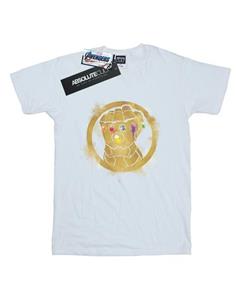 Marvel Boys Avengers Endgame geschilderd Infinity Gauntlet T-shirt 12-13 wit
