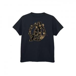 Katoenen T-shirt met Avengers Infinity War jongenslogo 5-6 Years wit