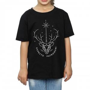 Harry Potter Girls Expecto Patronum katoenen T-shirt 12-13 zwart